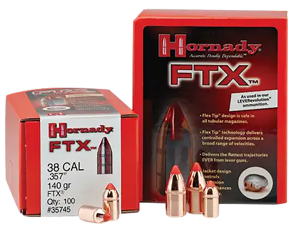 HORNADY FTX, 45218  BULL .452  225 FTX  100CT