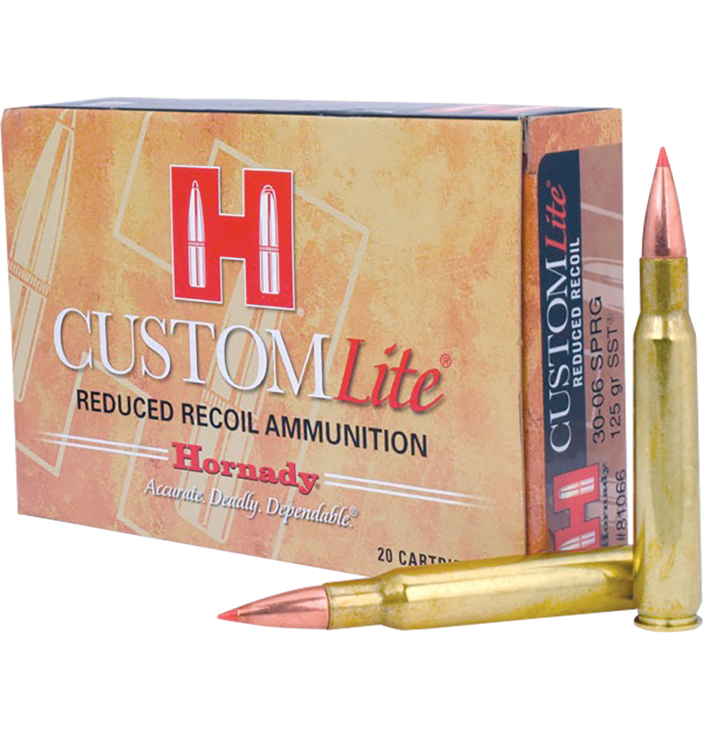 HORNADY 81066 CUSTOM LIGHT 30-06 SPRG 125 GRAIN SST LT 20 RNDS 