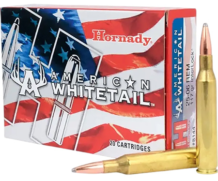 HORNADY 8144 AMERICAN WHITETAIL 25-06 REM 117 GR INT BTSP 20 RNDS