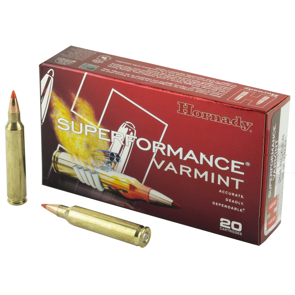 HORNADY 83204 SUPERFORMANCE 204 RUGER 32 GRAIN V-MAX 20 RNDS