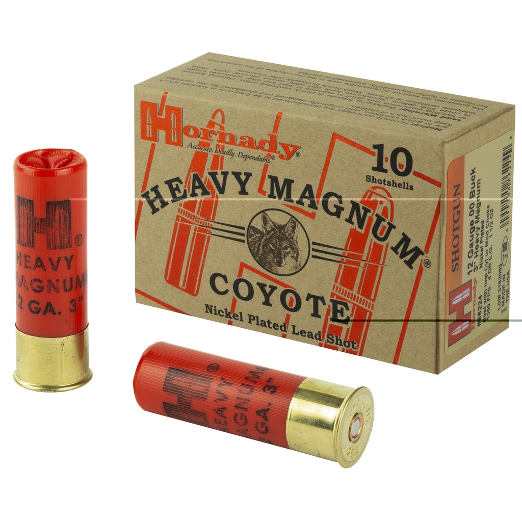 HORNADY 86224 HEAVY MAGNUM COYOTE 12 GAUGE 3" 1 OZ 00 BUCK