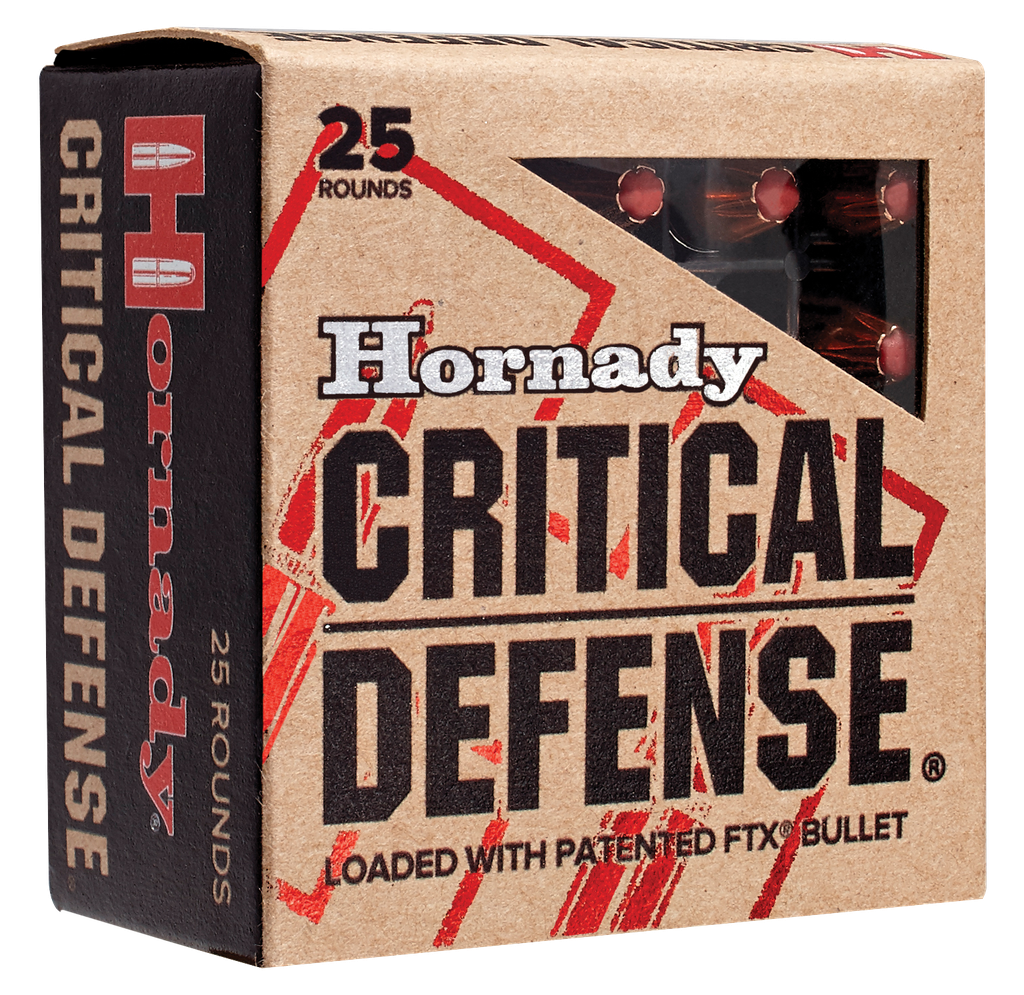 HORNADY 90080 CRITICAL DEFENSE 380 ACP 90 GRAIN FLEX TIP 25 RNDS