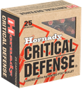 HORNADY 90250 CRITICAL DEFENSE 9MM LUGER 115 GRAIN FLEX TIP 25 RNDS
