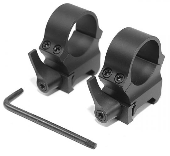 LEUPOLD QRW QUICK RELEASE 1" SCOPE RINGS HIGH MATTE BLACK 49858 [FC-030317498580]