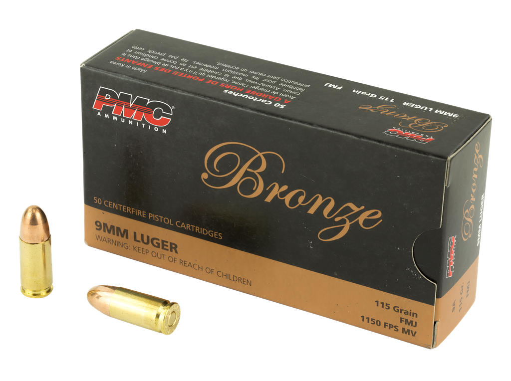 PMC 9A BRONZE 9MM 115 GRAIN FMJ 50 RNDS