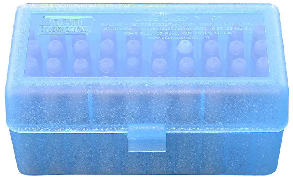MTM CASE-GARD RMLD5024 CASE-GARD R-50 MULTI-CALIBER/28 GAUGE RIFLE/SHOTGUN CLEAR BLUE