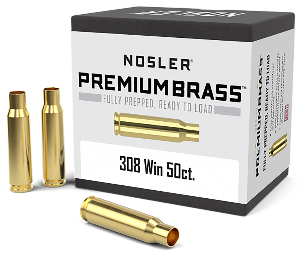 NOSLER PREMIUM BRASS CUSTOM BRASS 308 WIN. 50CT. #10225