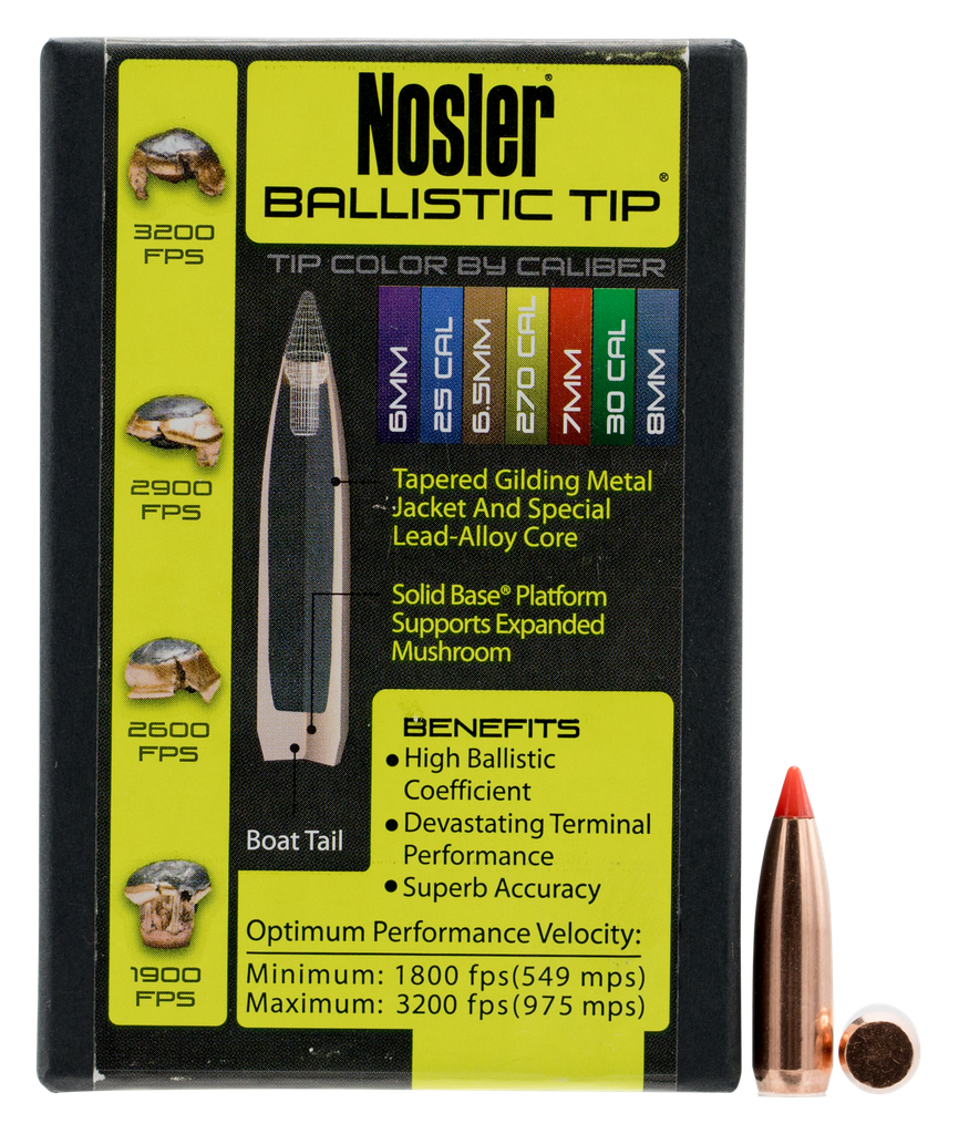NOSLER 28120 BALLISTIC TIP 7MM 120 GRAIN SPITZER 50 CNT