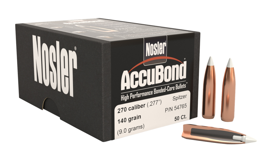 NOSLER ACCUBOND, NOS 54765 ACCUBOND   270 140 SPTZR  50