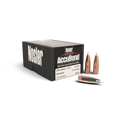 NOSLER 56382 ACCUBOND 338 CALIBER 200 GRAIN 50 CNT