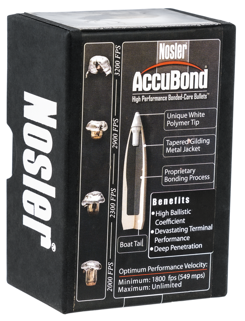 NOSLER 57873 ACCUBOND 6.5MM 140 GRAIN SPITZER POINT 50 CNT
