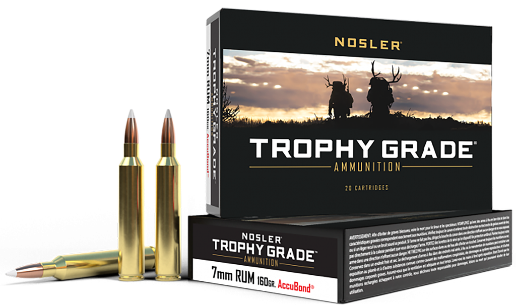 NOSLER 60048 TROPHY GRADE 7MM RUM 160GR NOSLER SPITZER PARTITION 20 PER
