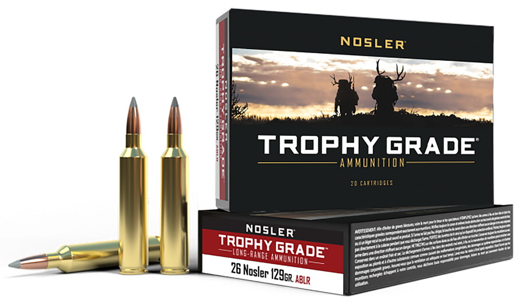 NOSLER TROPHY GRADE  26 NOSLER      129 ABLR TROPHY  20 RND 60110