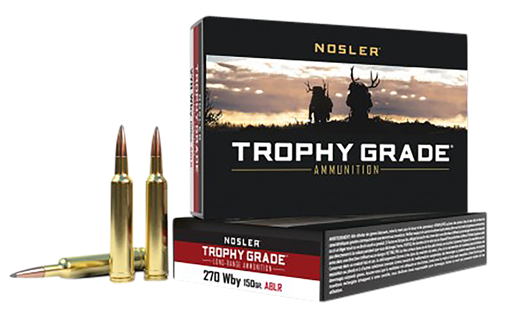 NOSLER 60150 TROPHY GRADE LONG-RANGE 270 WBY MAG 150 GRAIN ABLR 20 RNDS