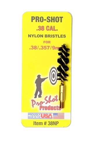 PRO-SHOT BORE BRUSH, PROSHOT 38NP     PST NYLON BRUSH 38/9M