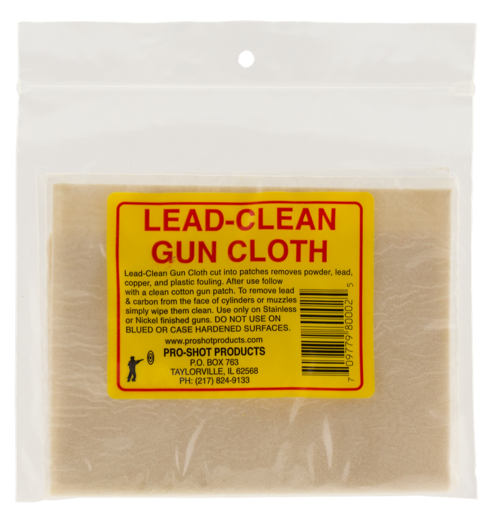 PRO-SHOT LEAD CLEAN, PROSHOT LCC            LEAD CLEAN GUN CLOTH