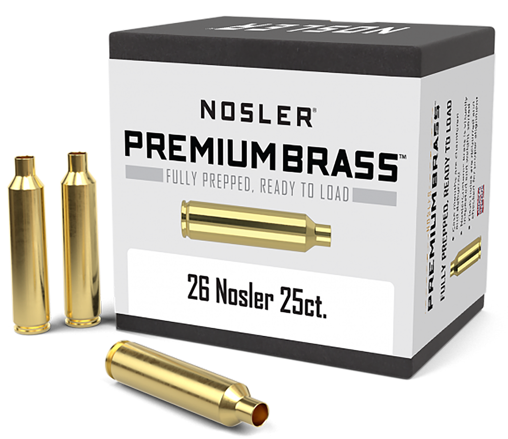 NOSLER 10140 PREMIUM RIFLE BRASS 26 NOSLER 25 RNDS