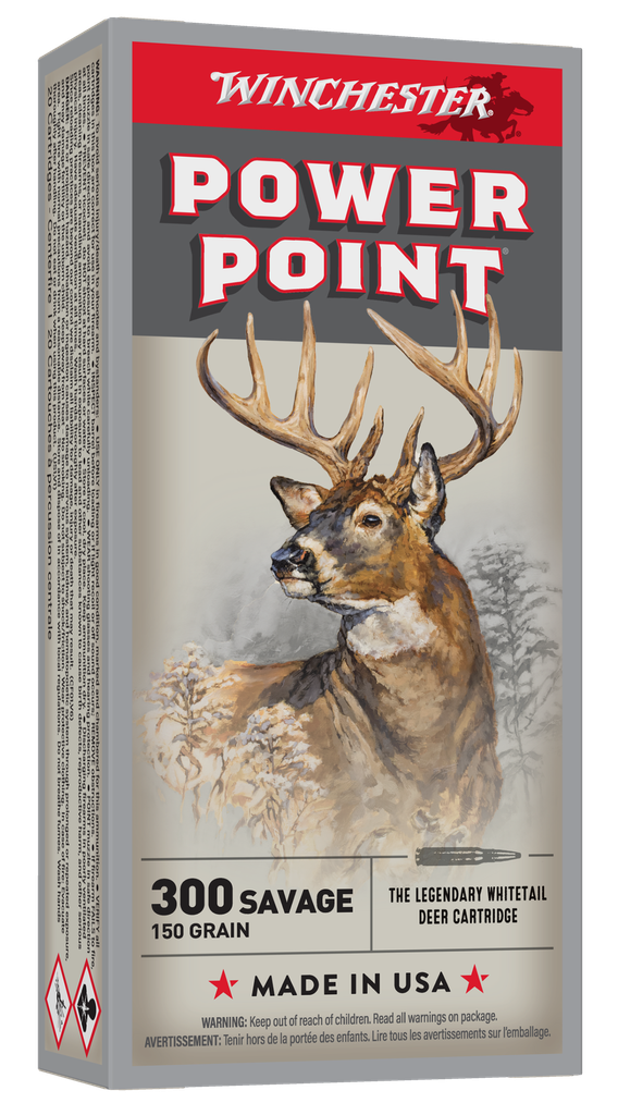 WINCHESTER X3001 POWER-POINT 300 SAVAGE 150 GRAIN 20 RNDS 
