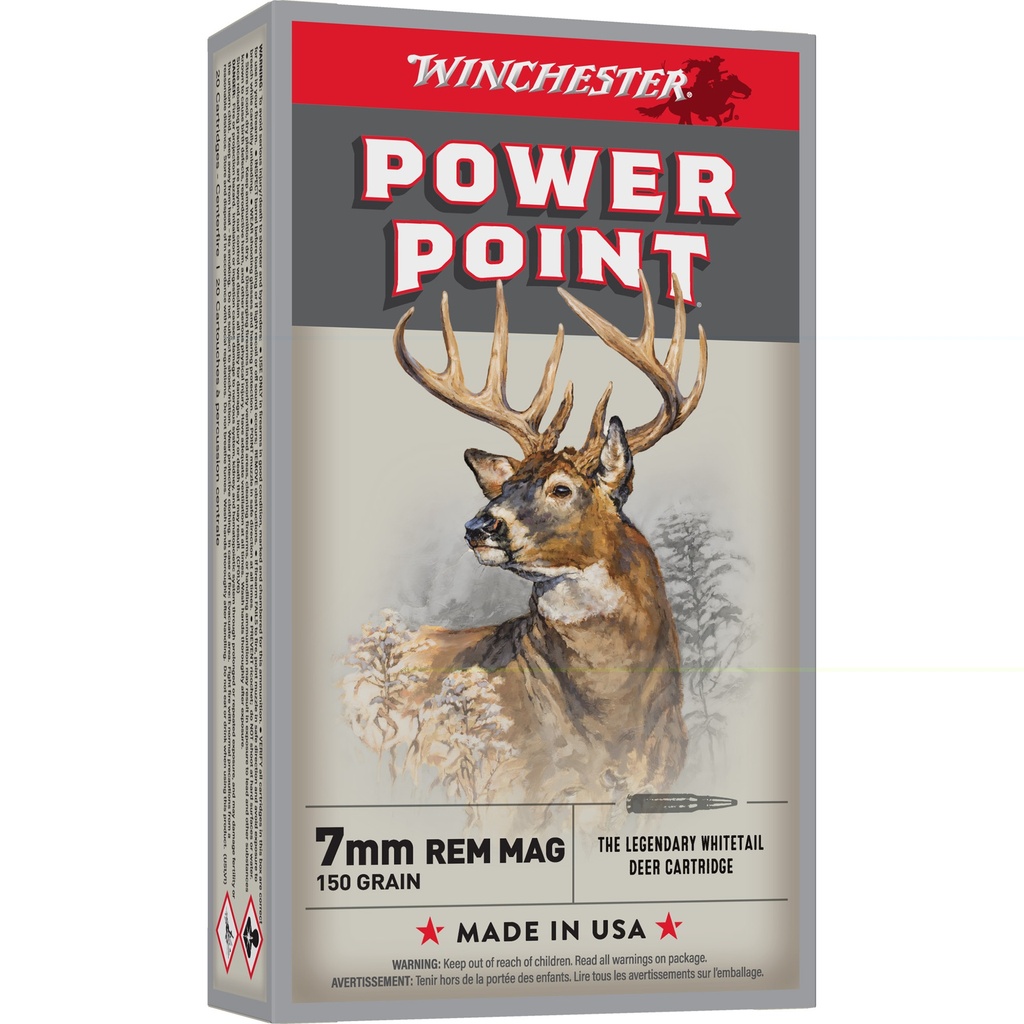 WINCHESTER SX7MMR1 SUPER-X 7MM REM MAG 150 GRAIN POWER-POINT 20 RNDS 