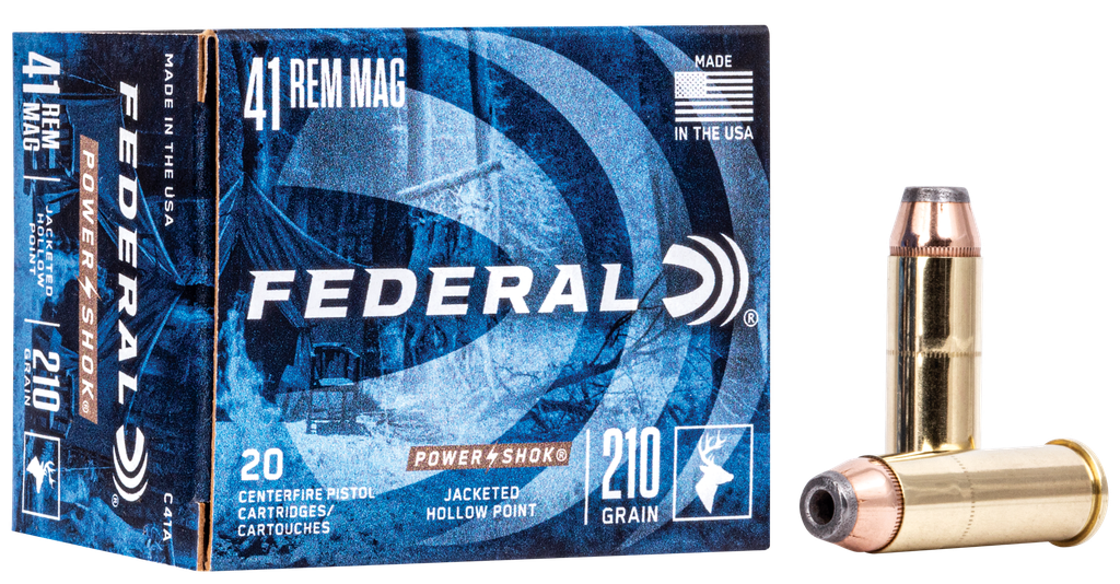 FEDERAL C41A POWER-SHOK 41 MAGNUM 210 JHP 20 RNDS