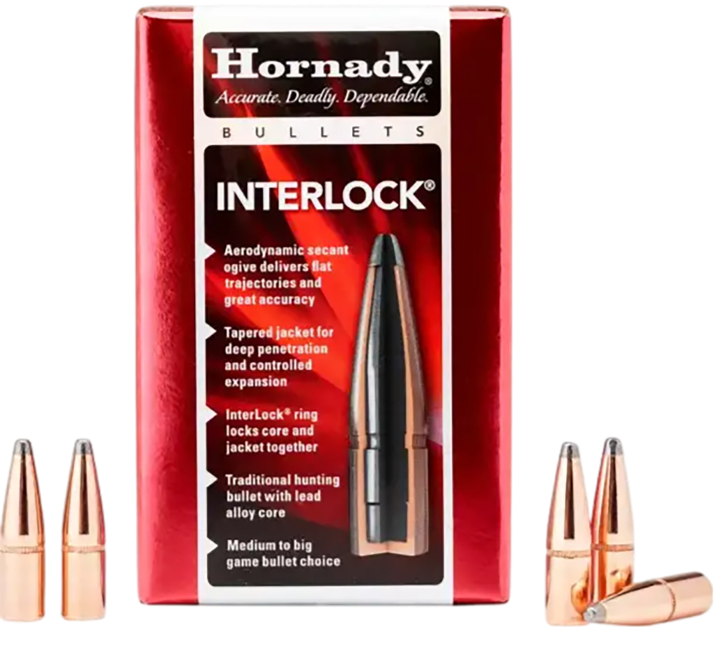 HORNADY 3040 INTERLOCK 30 CAL .308 165 GRAIN SOFT POINT 100 CNT