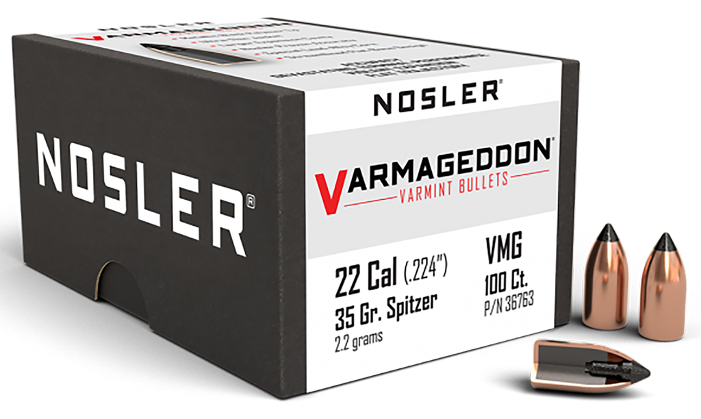 NOSLER 36763 VARMAGEDDON 22 CAL 35 GRAIN FB TIPPED 100 CNT