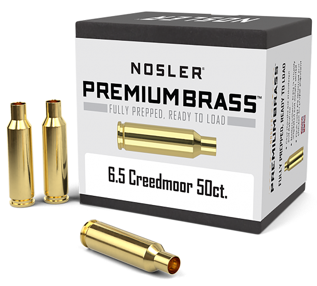 NOSLER PREMIUM BRASS CUSTOM BRASS 6.5 CREEDMORE 50CT. # 44824