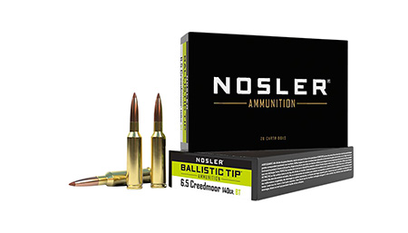 NOSLER 40064 BALLISTIC TIP 6.5 CREEDMOOR 140 GRAIN SPITZER 20 RNDS
