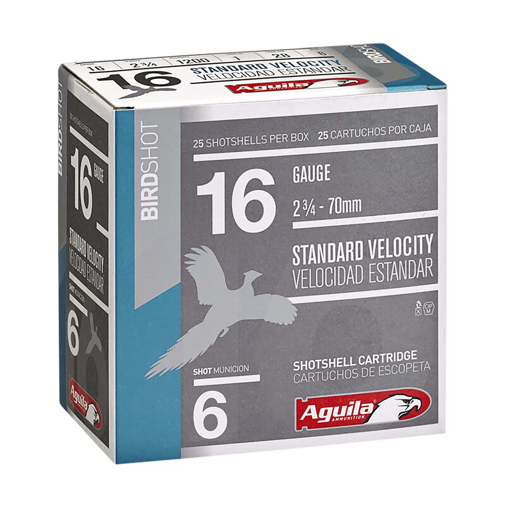 AGUILA BIRDSHOT, AGUILA 1CHB1616 STD 16GA  6 SHOT 1OZ 25/10