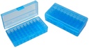 MTM CASE-GARD P504524 AMMO BOX FLIP-TOP MULTI CALIBER HANDGUN CLEAR BLUE 45 ACP