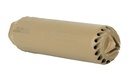 HUXWRX FLOW 556 TI SUPPRESSOR 556MM C-SERIES FDE CERAKOTE FINISH GRADE 5 TITANIUM CONSTRUCTION