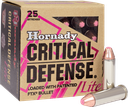 HORNADY 90300 CRITICAL DEFENSE 38 SPL 90 GR FTX LITE 25 RNDS