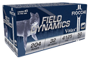 FIOCCHI FIELD DYNAMICS, FIO 204HVA    204 RUGER      32GR VMAX 50 RNDS